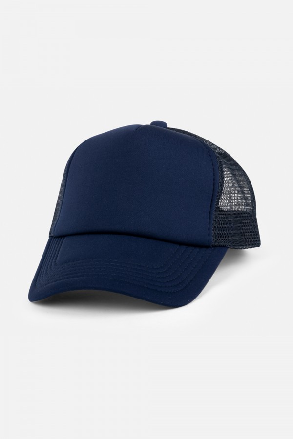 Blue Trucker Cap With Adjustable Snap back Strap (Made in Korea)